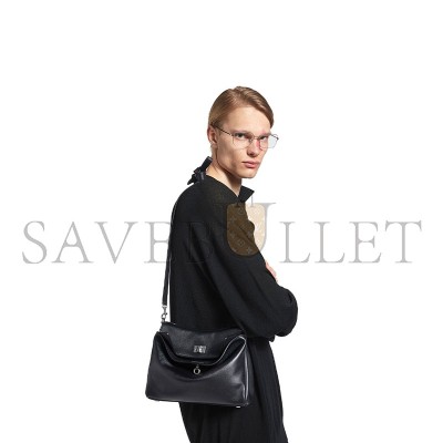 BALENCIAGA MEN'S RODEO MESSENGER BAG SMALL IN BLACK 8275832ABOX1000 (24.5*17*11cm)